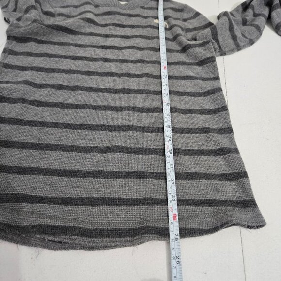 Abercrombie & Fitch Mens Grey Striped Thermal Size M Muscle Fit Long Sleeve Y2K - Picture 7 of 10